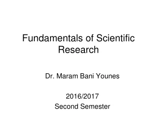 Fundamentals of Scientific Research