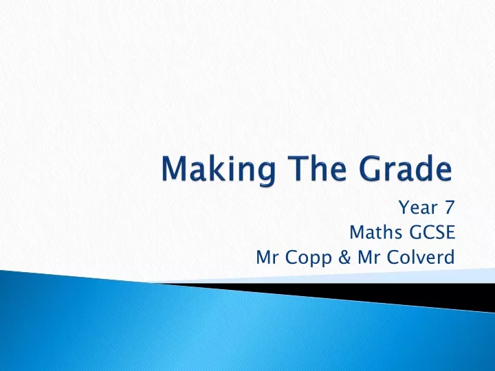 making the grade