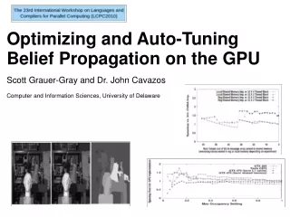 Optimizing and Auto-Tuning Belief Propagation on the GPU