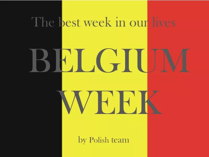 belgium week