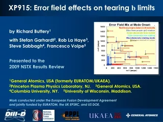 XP915: Error field effects on tearing  b  limits
