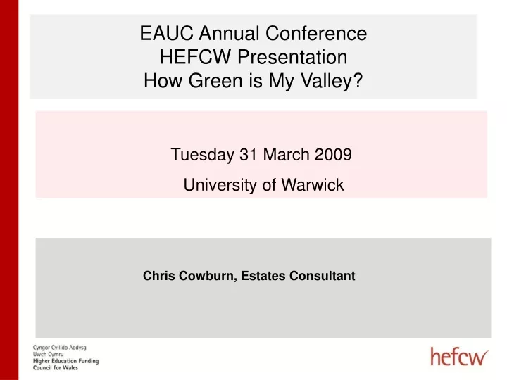 eauc annual conference hefcw presentation