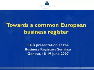 Towards a common European business register