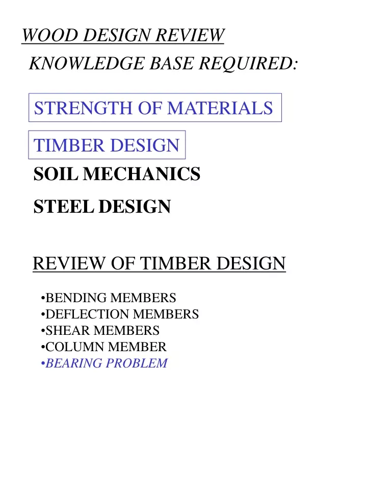 wood design review
