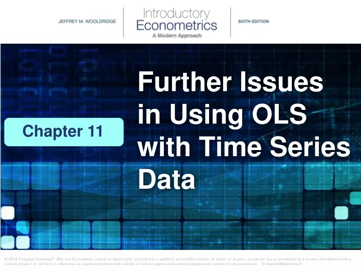 further issues in using ols with time series data