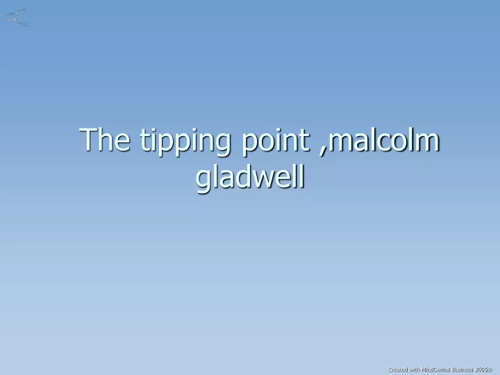 the tipping point malcolm gladwell