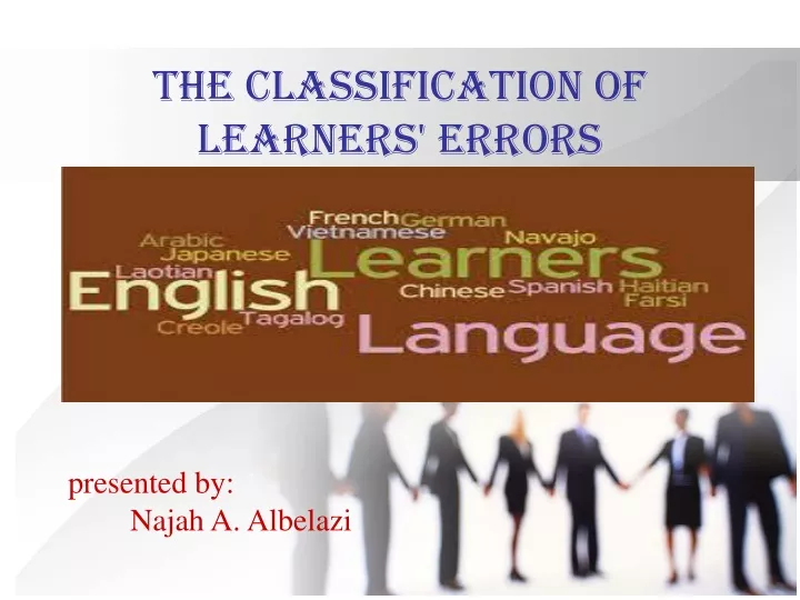 the classification of learners errors