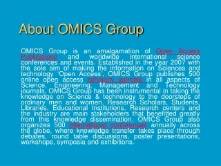 About OMICS Group