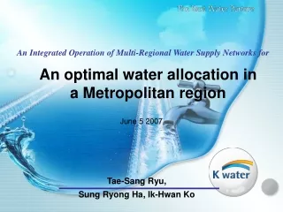 An optimal water allocation in  a Metropolitan region