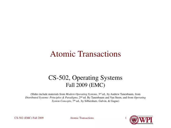 atomic transactions