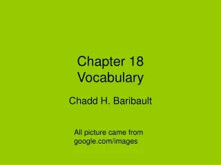 Chapter 18  Vocabulary