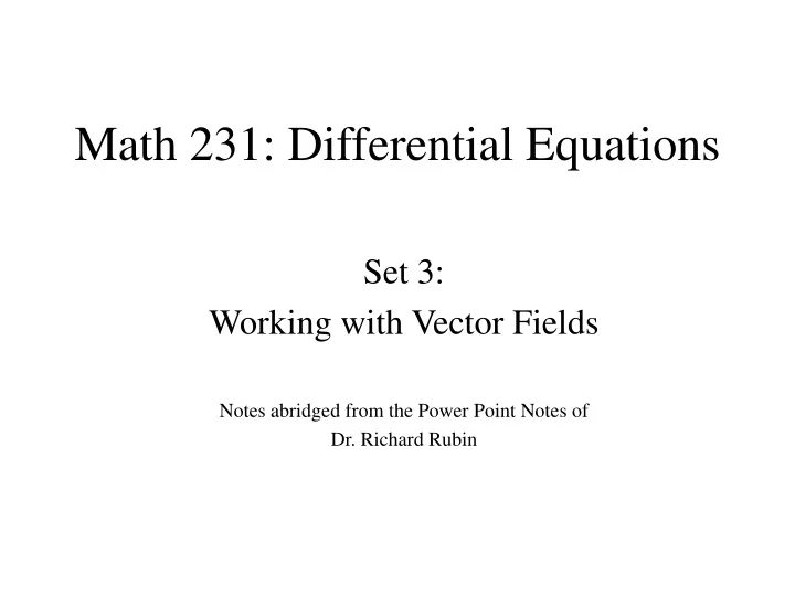 math 231 differential equations