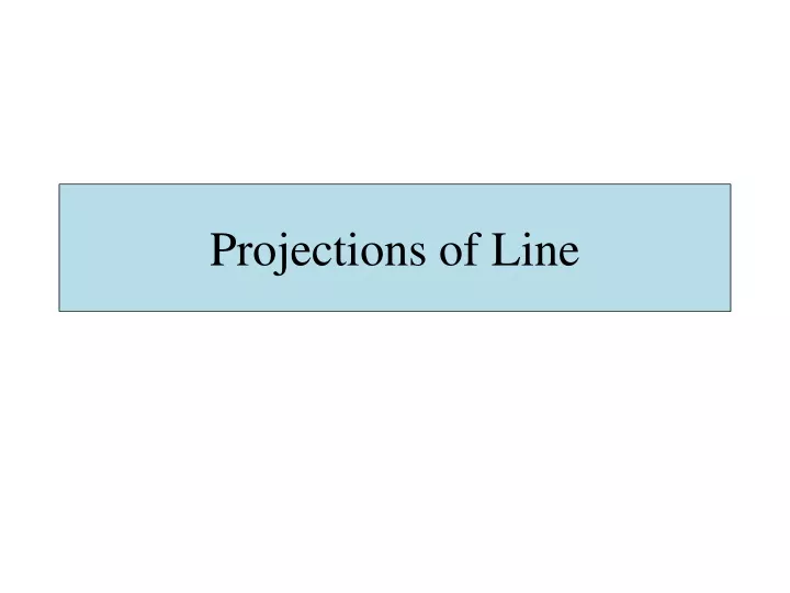 projections of line