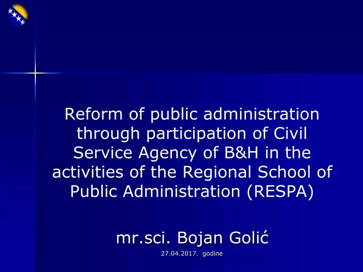 reform of public administration through