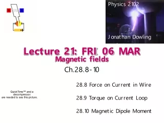 Lecture 21: FRI 06 MAR