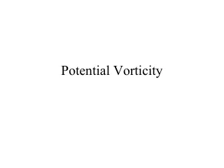 Potential Vorticity