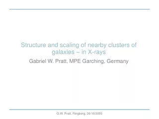 Structure and scaling of nearby clusters of galaxies – in X-rays