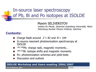 In-source laser spectroscopy  of Pb, Bi and Po isotopes at ISOLDE