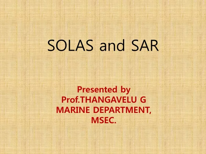 solas and sar