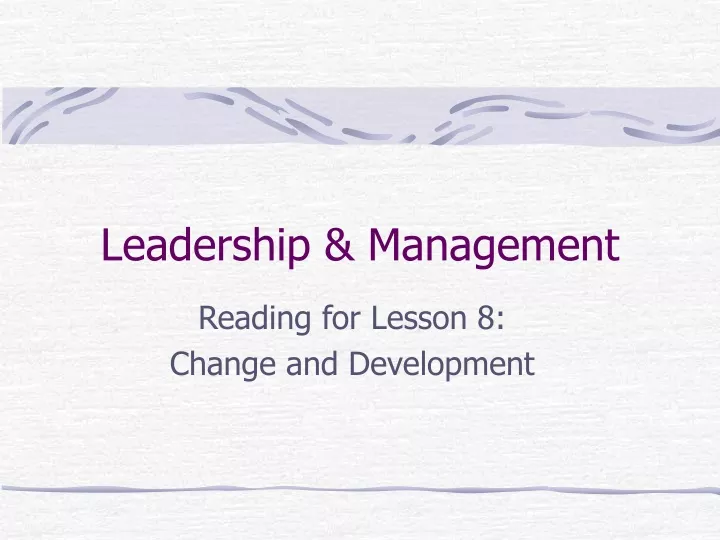 leadership management