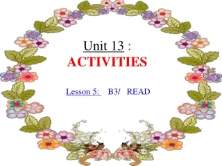 Lesson 5:     B3/   READ