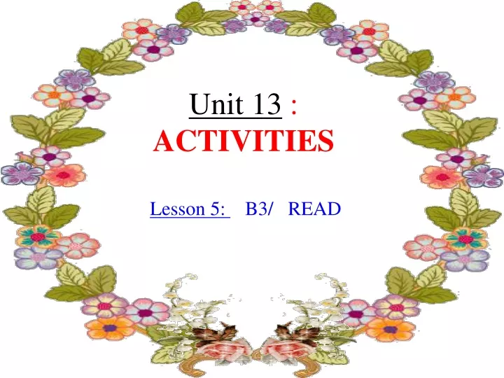 lesson 5 b3 read