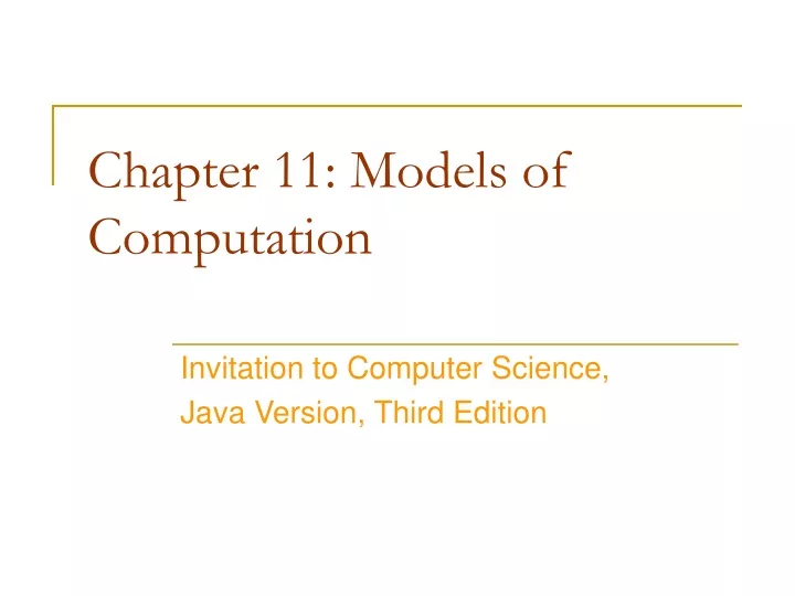 chapter 11 models of computation