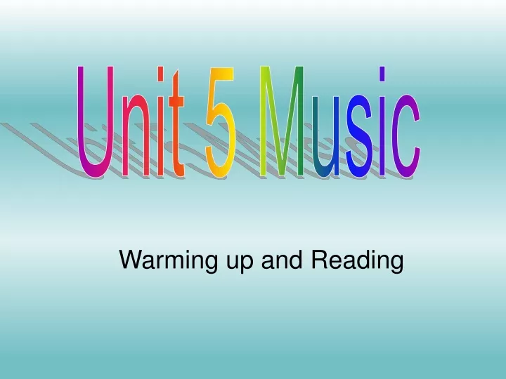unit 5 music