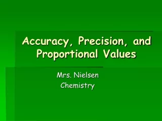 Accuracy, Precision, and Proportional Values