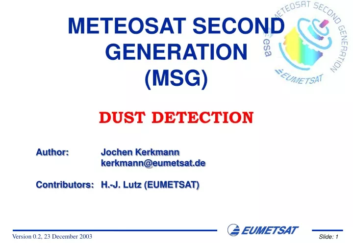 meteosat second generation msg