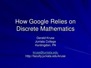 How Google Relies on Discrete Mathematics