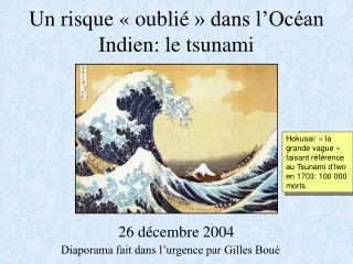 Un risque « oublié » dans l’Océan Indien: le tsunami