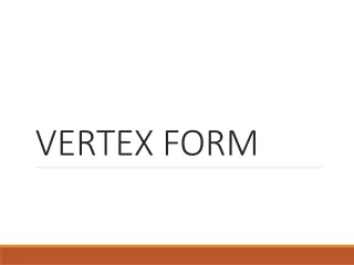 VERTEX FORM