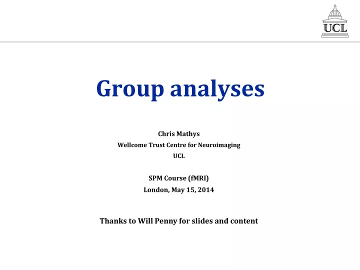 group analyses