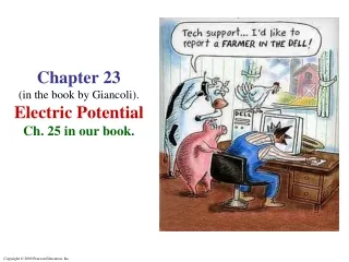 Chapter 23 (in the book by  Giancoli ). Electric Potential Ch. 25 in our book.
