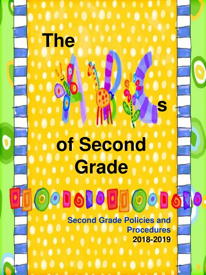 second grade policies and procedures 2018 2019