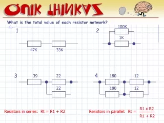What is the total value of each resistor network?