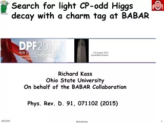 Search for light CP-odd Higgs  decay with a charm tag at BABAR