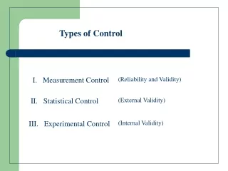 Types of Control