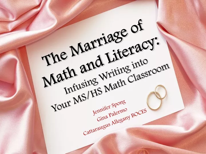 the marriage of math and literacy infusing writing into your ms hs math classroom