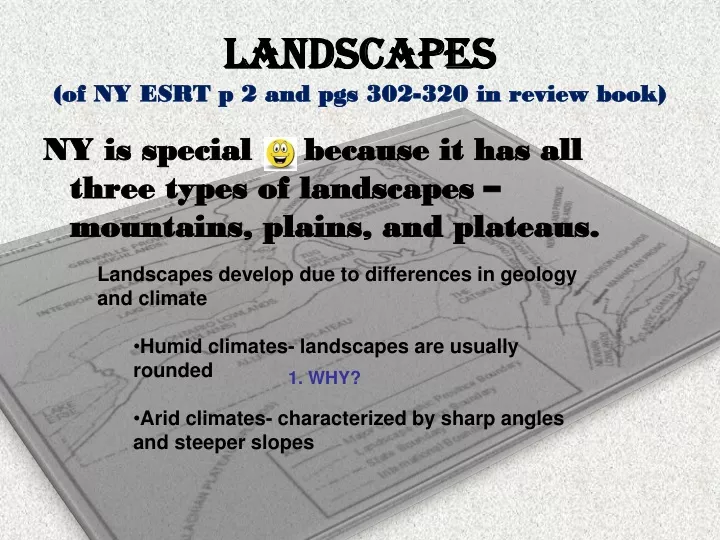 landscapes of ny esrt p 2 and pgs 302 320 in review book