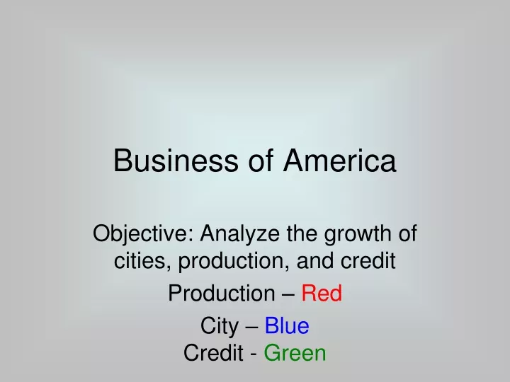 business of america