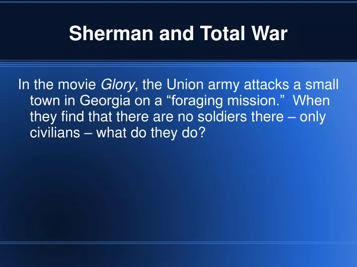 sherman and total war