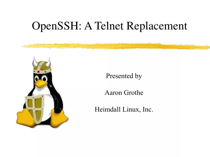 openssh a telnet replacement