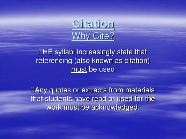 citation why cite