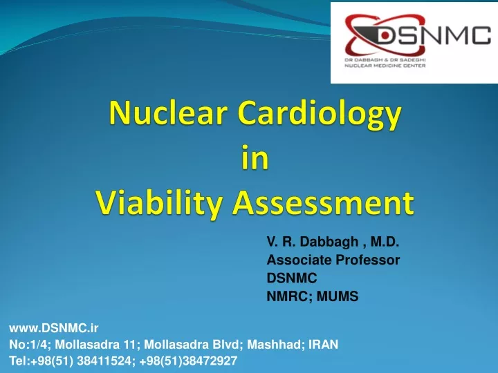 nuclear cardiology in viability assessment