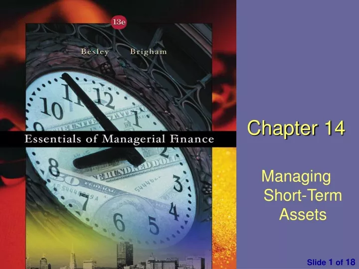 chapter 14 managing short term assets
