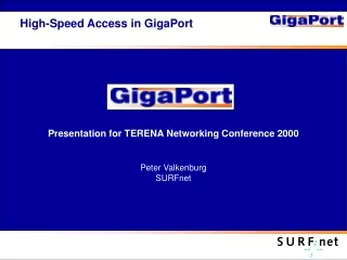 Presentation for TERENA Networking Conference 2000 Peter Valkenburg SURFnet