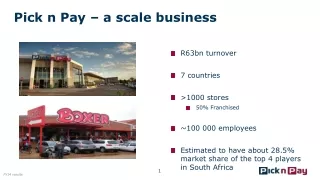 Pick n Pay – a scale business