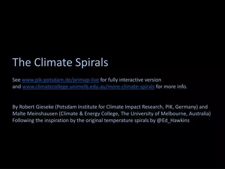 the climate spirals see www pik potsdam de primap